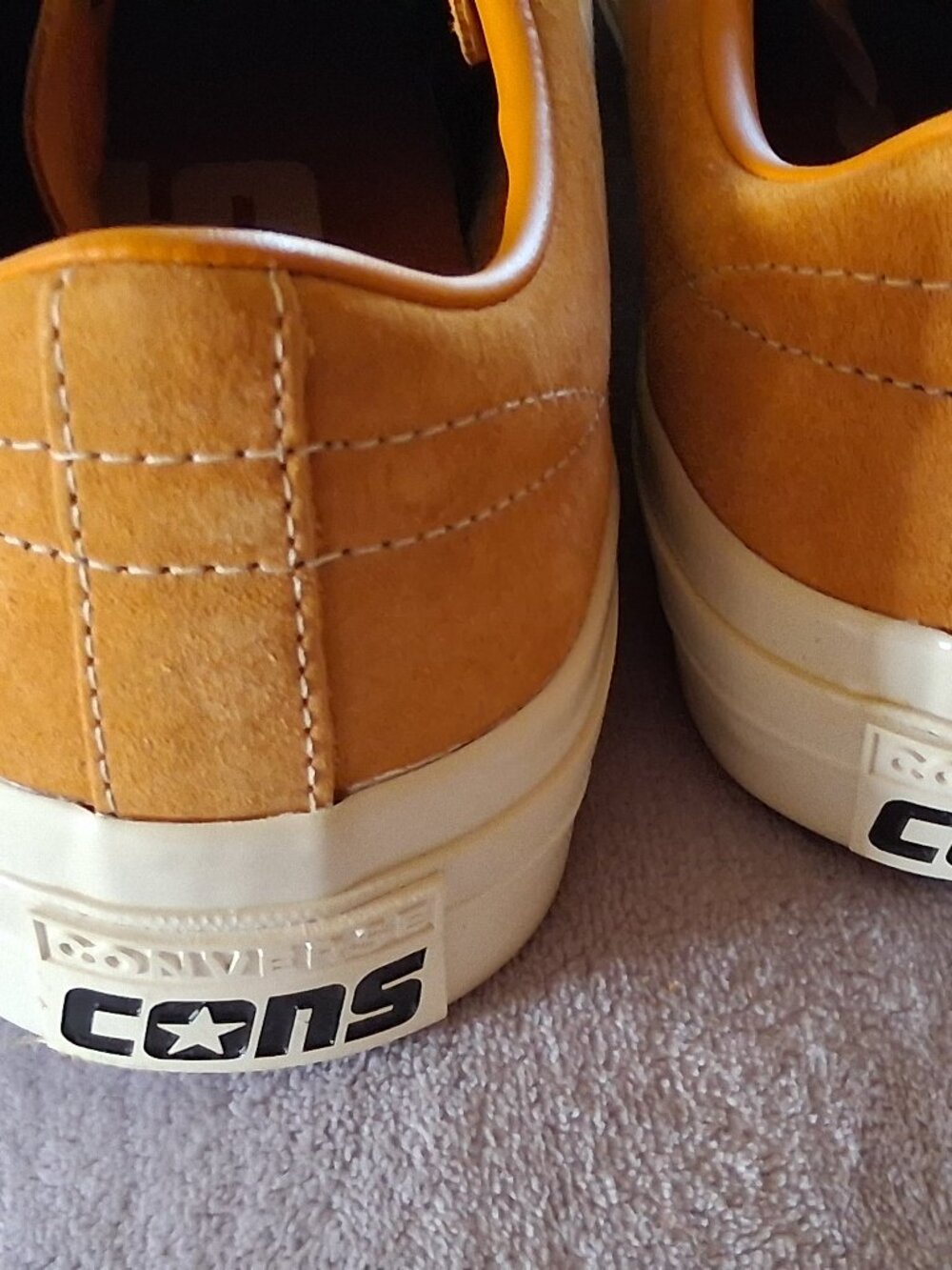 ⭐Converse One Star Low Mens Shoes 10  Mustard Yellow Suede Sneaker NEW